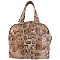 Jimmy Choo Python Justine bag in nude, peach, blush at 1stDibs