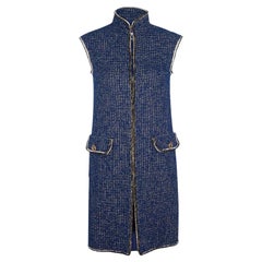 Chanel New CC Buttons Iridescent Tweed Vest 34 FR