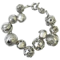 Retro 1990's Gianni Versace ball bracelet with cut out detailing 
