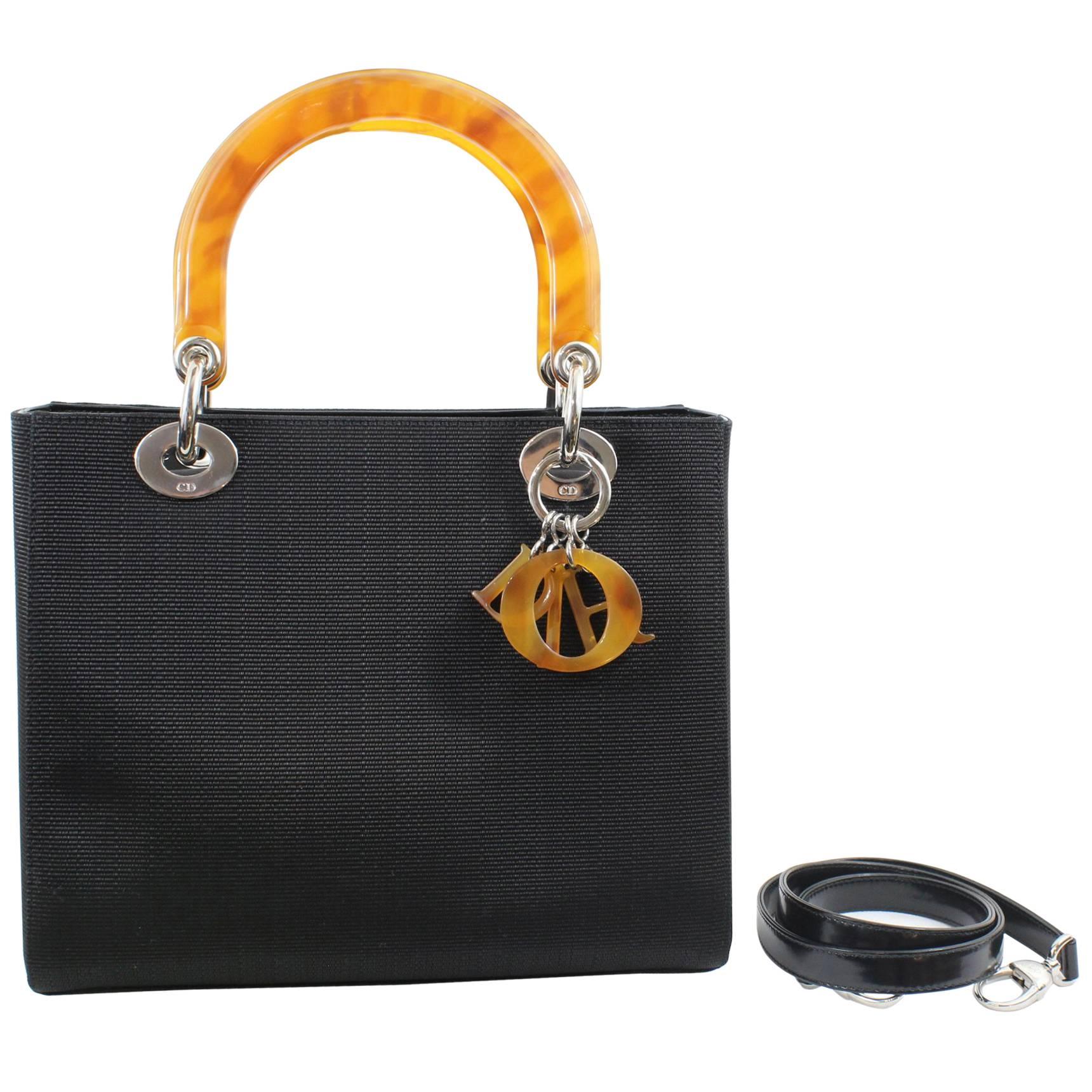 Lady Dior 24 cm Bag wth Shoulder Strap. New never used at 1stDibs