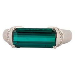 Anello Eloise in platino con tormalina da 2,93 ct e diamanti da 0,09 ct - misura 6