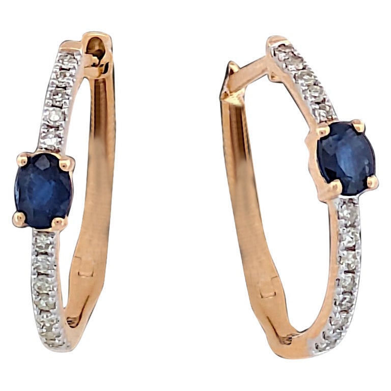 Alva  10K Yellow Gold Hinge Hoop Earrings - For fine jewelry lovers For Sale