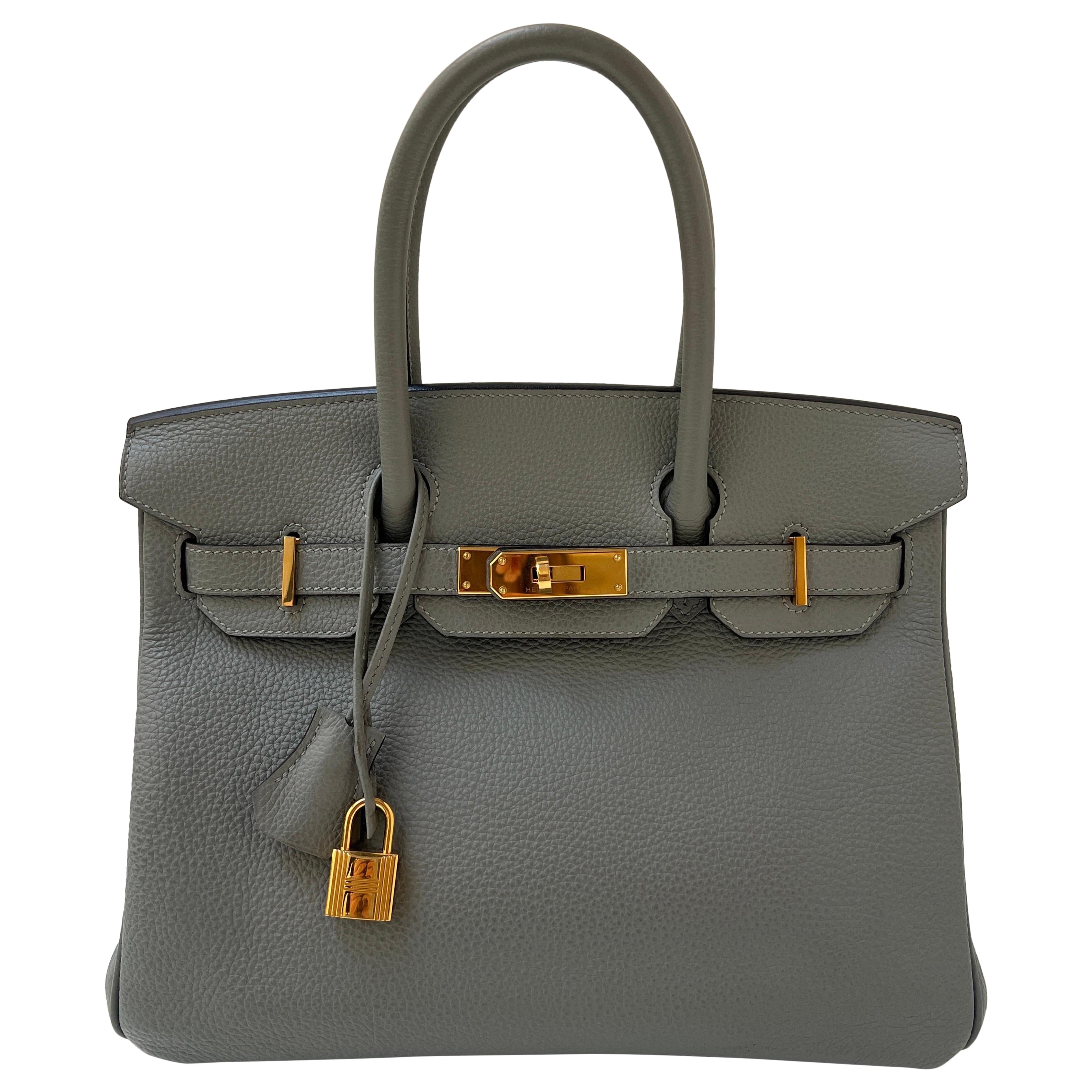 Hermes Gris Birkin 30 Bag