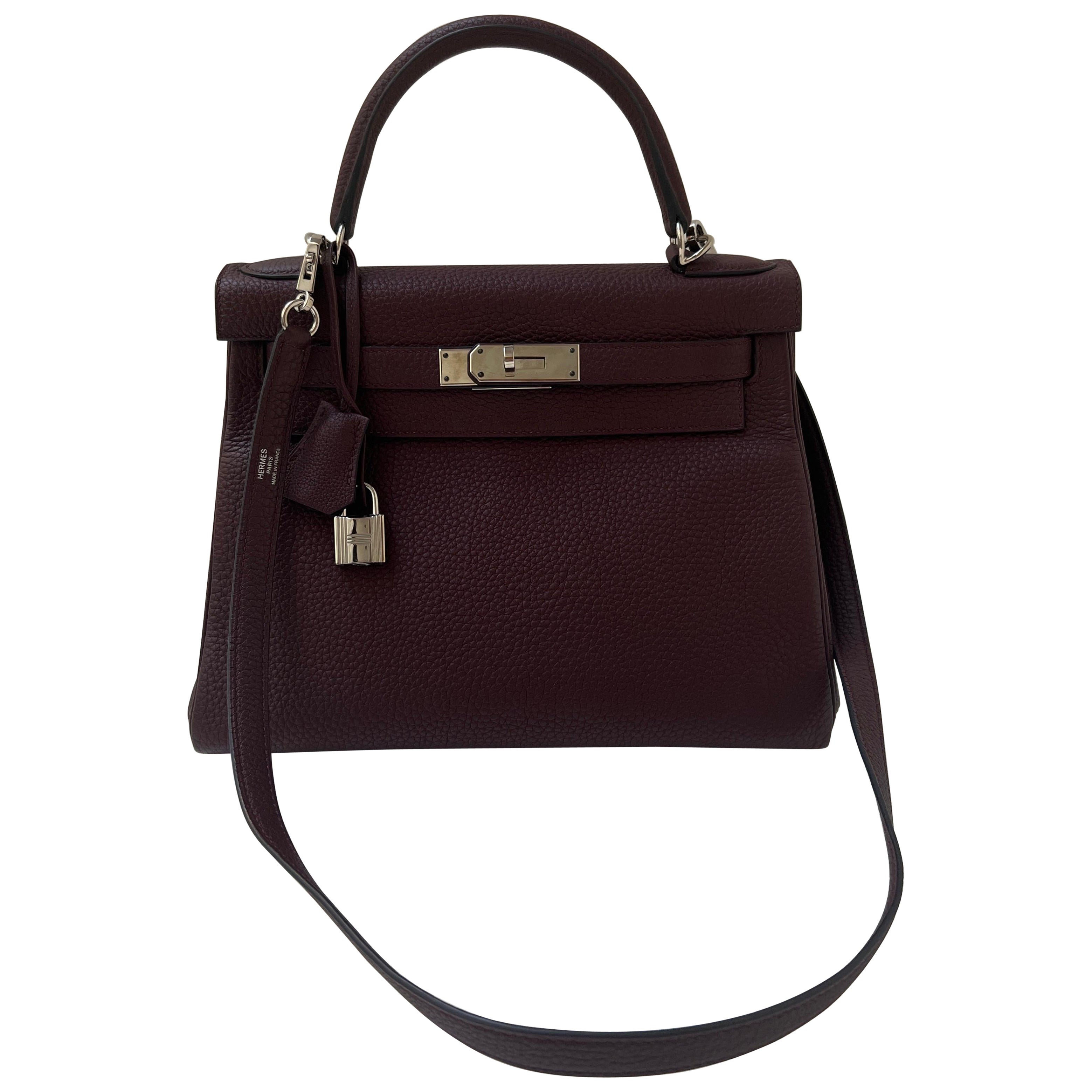 Hermes Bordeaux Kelly 28 Bag For Sale