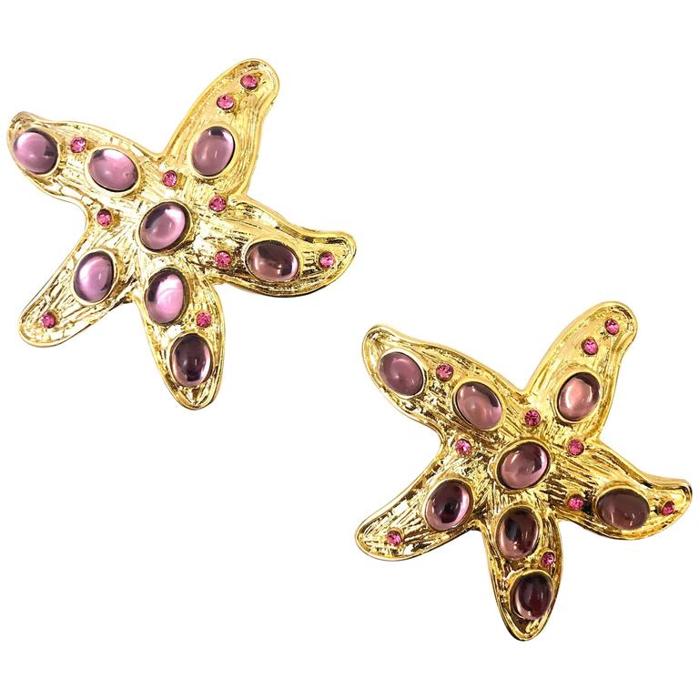 1990s Gianni Versace starfish clip on 