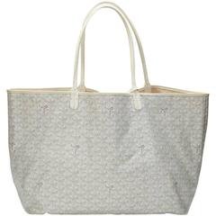 2010s Goyard White Coated Canvas St Louis GM