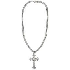 1990s Gianni Versace cross pendant necklace 5