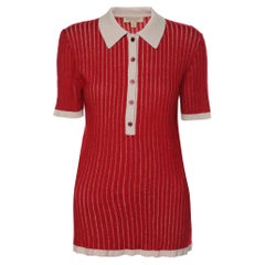 Burberry Red Cashmere and Silk T-Shirt M