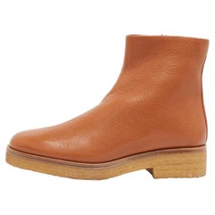 Tory Burch Brown Leather Ankle Length Boots Size 37