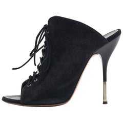 Giuseppe Zanotti Mules in pelle scamosciata nera taglia 38