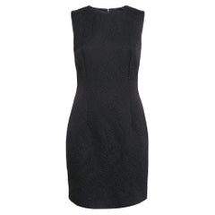 Dolce & Gabbana Black Jacquard Sleeveless Mini Dress M