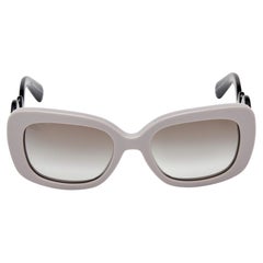 Prada Schwarze/graue Barocke SPR27O-Sonnenbrille mit Rahmen, schwarz/grauer Farbverlauf