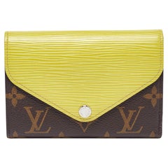 Portafoglio Marie-Lou Louis Vuitton in pelle Epi gialla e tela Monogram