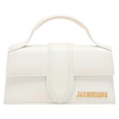 Jacquemus White Leather Le Bambino Top Handle Bag