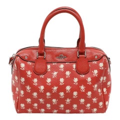 The Bennetts Satchel in pelle stampata rossa di Coach