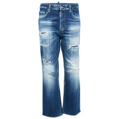 Dsquared2 Blue Washed Denim Rip Detail Jeans S Waist 31"