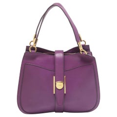 Salvatore Ferragamo Purple Leather Enny Hobo
