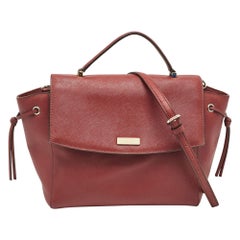 Kate Spade Maroon Leather Way Lilah Top Handle Bag