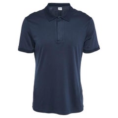 Armani Collezioni Maglietta Polo in cotone blu navy XL