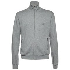 Dolce & Gabbana Grey Cotton Zip Up Jacket M