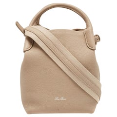 Loro Piana Light Beige Leather Small Bale Shoulder Bag