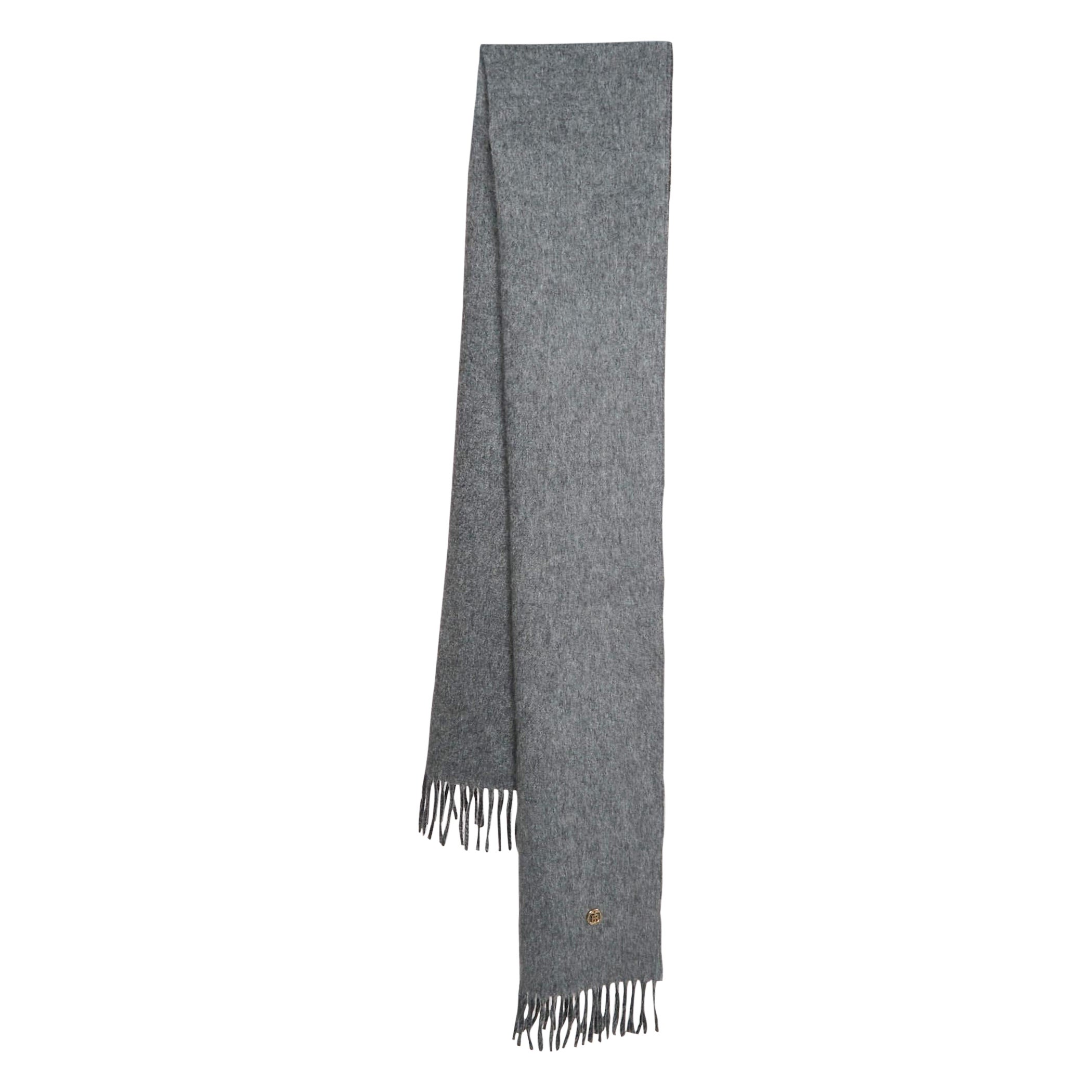 Bufanda Burberry Gris Cachemira Pesada Reversible