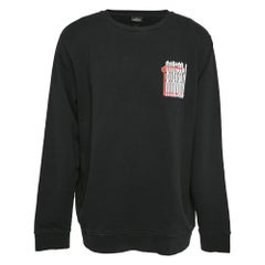 Marcelo Burlon Black Printed Cotton Sweatshirt XL