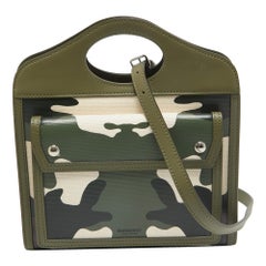 Burberry Greene & Greene Greene in tela rivestita e pelle con stampa mimetica  Mini borsa tascabile