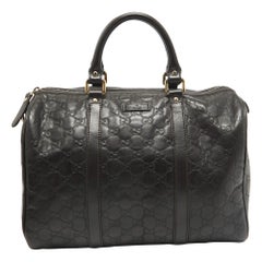 Gucci Dark Brown Guccissima Leather Medium Joy Boston Bag