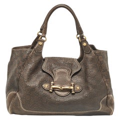 Gucci Dark Brown Guccissima Leather New Pelham Large Shoulder Bag