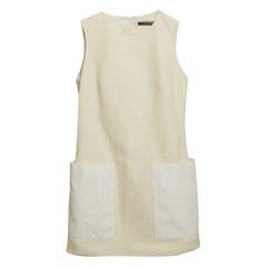 Alexander McQueen Cream Cotton Sleeveless Mini Dress XS