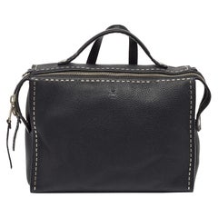 Fendi Black Selleria Leather Lui Briefcase