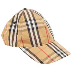 Burberry Beige Vintage Nova Check Gorra de béisbol de algodón M