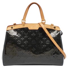 Louis Vuitton Bleu Nuit Monogram Vernis Brea MM Bag