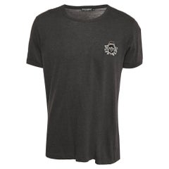 Dolce & Gabbana - T-shirt en coton mélangé avec applications, noir XL
