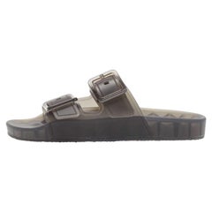 Balenciaga Sandales plates Mallorca en caoutchouc noir Taille 39