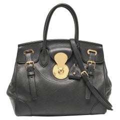 Ralph Lauren Black Leather Ricky 33 Tote
