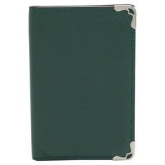Cartier Green Leather Le Must De Cartier Card Holder
