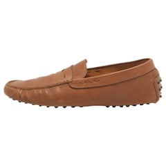 Tod's Brown Leather Penny Loafers Size 44.5