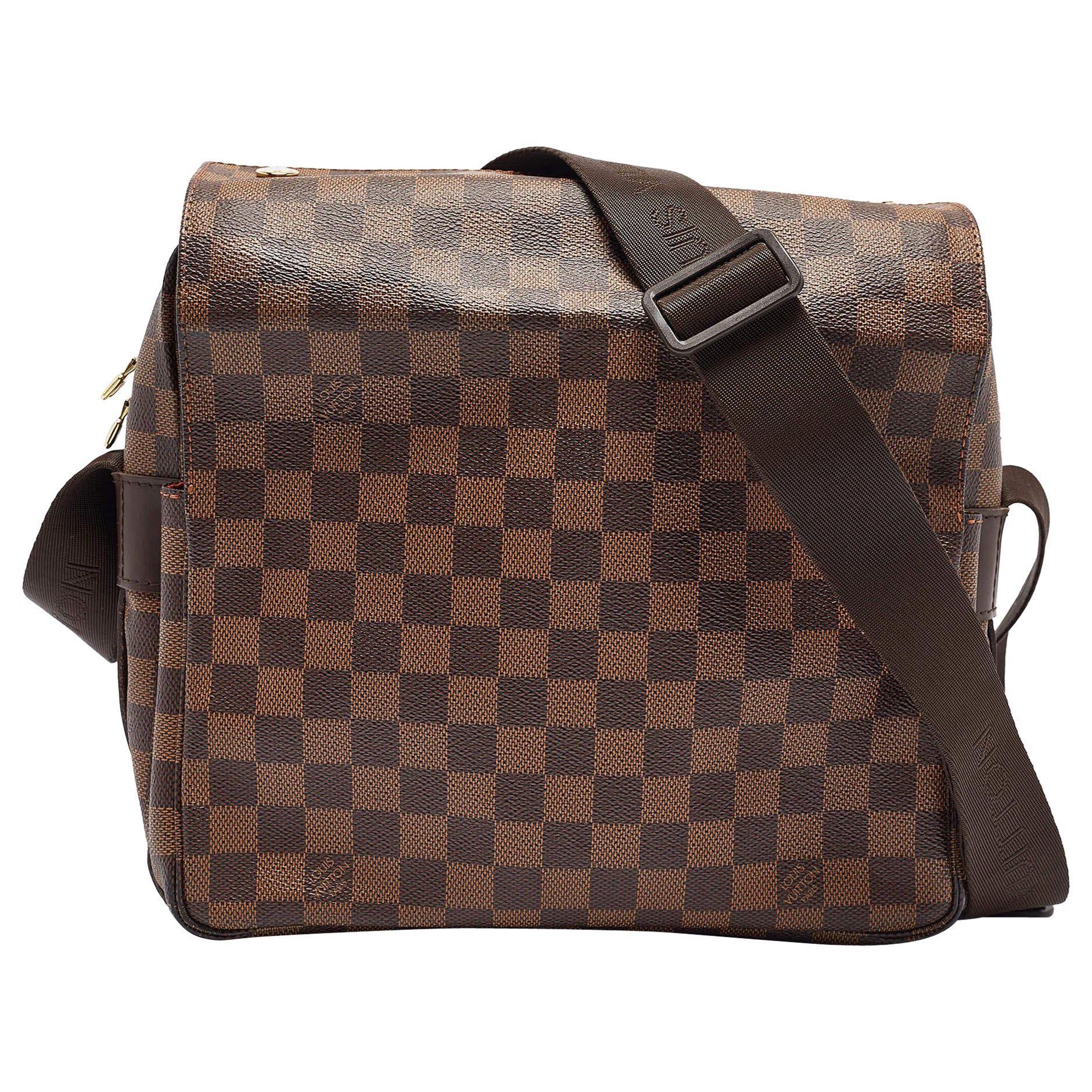 Louis Vuitton Damier Ebene Canvas Naviglio Bag For Sale