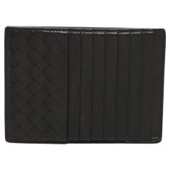 Bottega Veneta Brown Leather Intrecciato Card Holder