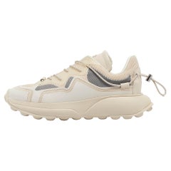 Stuart Weitzman - Sneakers SW 1 in pelle e gomma color crema - taglia 38