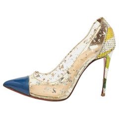 Christian Louboutin Multicolor Patent Leather and PVC Debout Pumps Size 38
