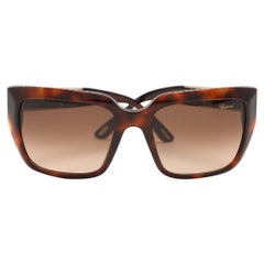 Chopard Brown Acetate SCH190S Crystal Embellished Gradient Sunglasses