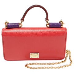 Dolce & Gabbana Multicolor Leather Miss Sicily Von Wallet On Chain