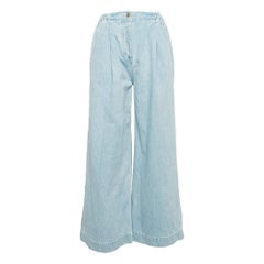 Loewe Blue Washed Denim Wide-Leg Jeans S Waist 26"