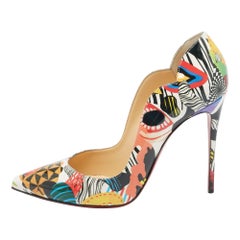Christian Louboutin Pumps in vernice stampata multicolore Taglia 39