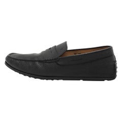 Tod's Gommino Penny Slip On Loafers en cuir noir Taille 42