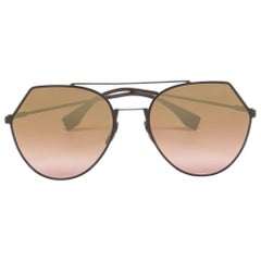 Fendi Brown FF0194/S 3YG0T Mirrored Aviator Sunglasses