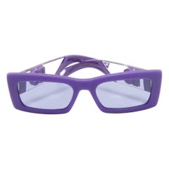Used Dolce & Gabbana Purple Rubber DG6173 Rectangle Sunglasses